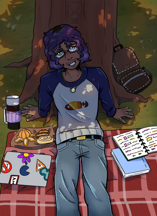 Illustration of comic character